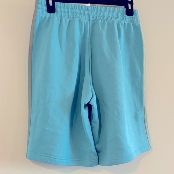 Adidas Men's 3-Stripes 10" Fleece Short Blue Drawstring Elastic Waist shorts - Picture 6 of 16